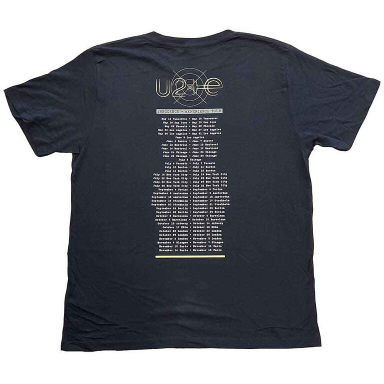 U2 I+E 2015 Tour Dates T-Shirt