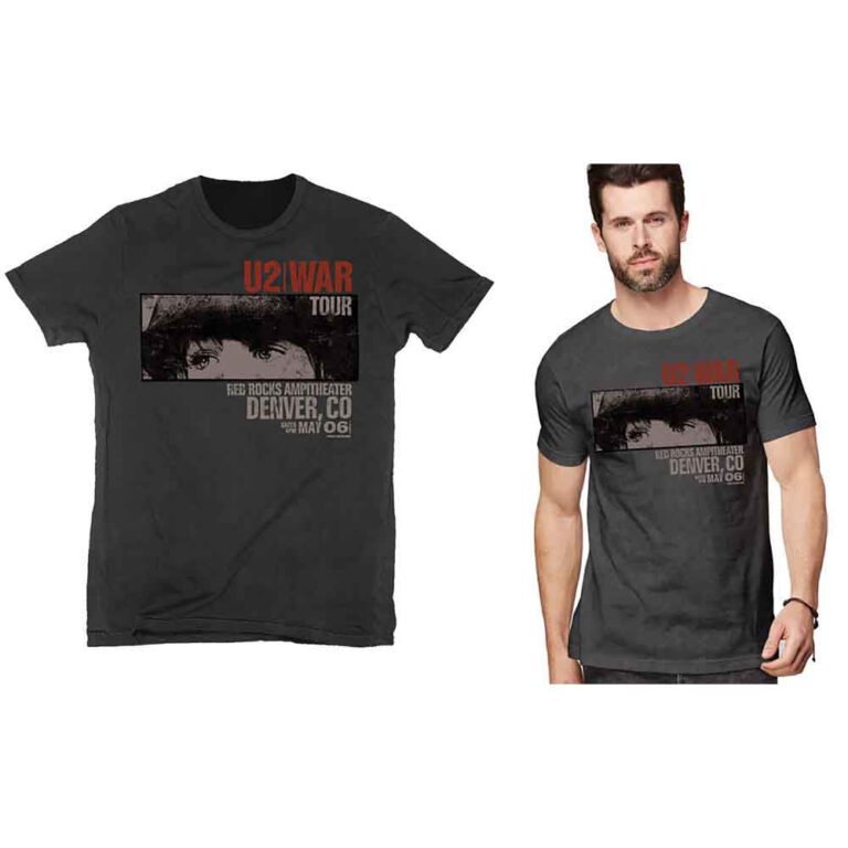 U2 War Red Rocks (Vintage Black) T-Shirt