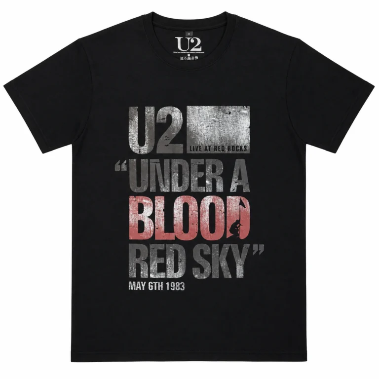U2 Unisex Premium Carbon T-Shirt: Blood Red Sky Live Black T-Shirt
