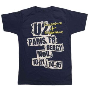 U2 I+E Paris Event 2015 Light Navy Blue Ex-Tour T-Shirt