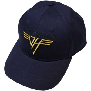 Van Halen Text & Yellow Logo Navy Blue Baseball Cap