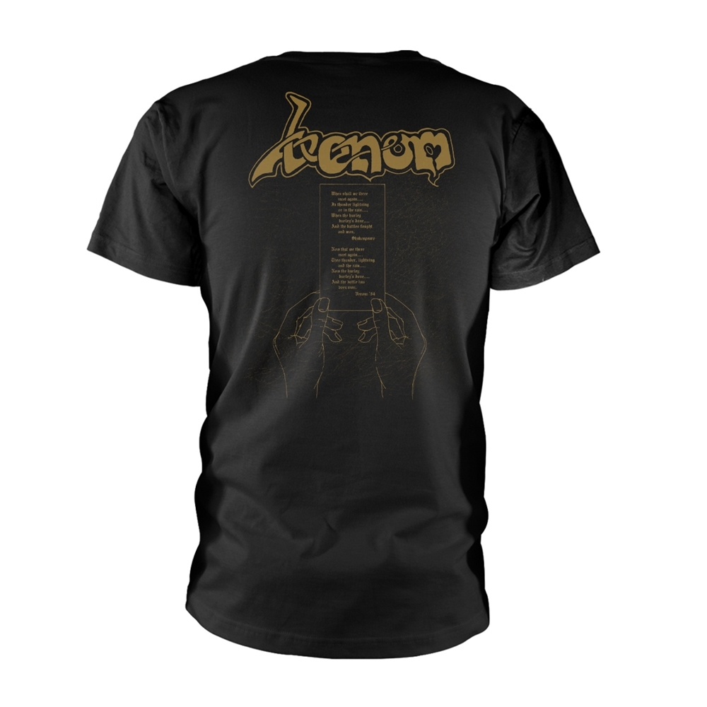 Venom – At War With Satan (gold) Front / Back Print T-Shirt