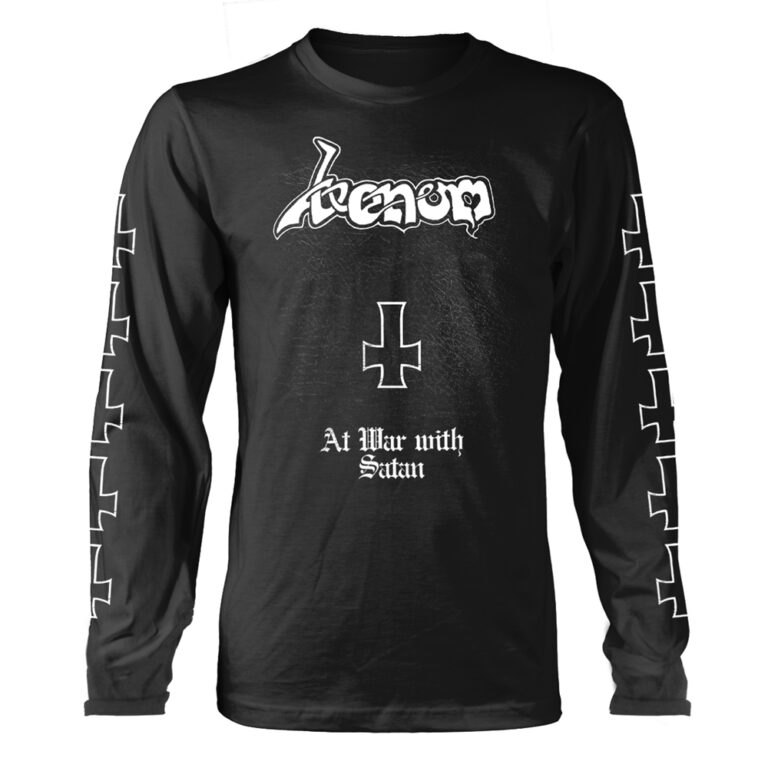 Venom – At War With Satan (white) Long Sleeved T-Shirt