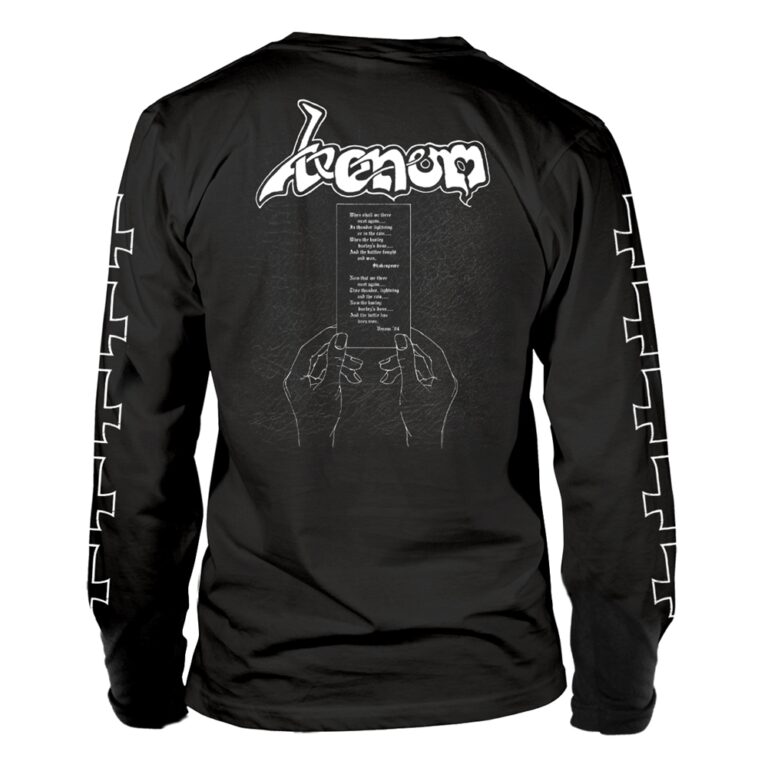 Venom – At War With Satan (white) Long Sleeved T-Shirt