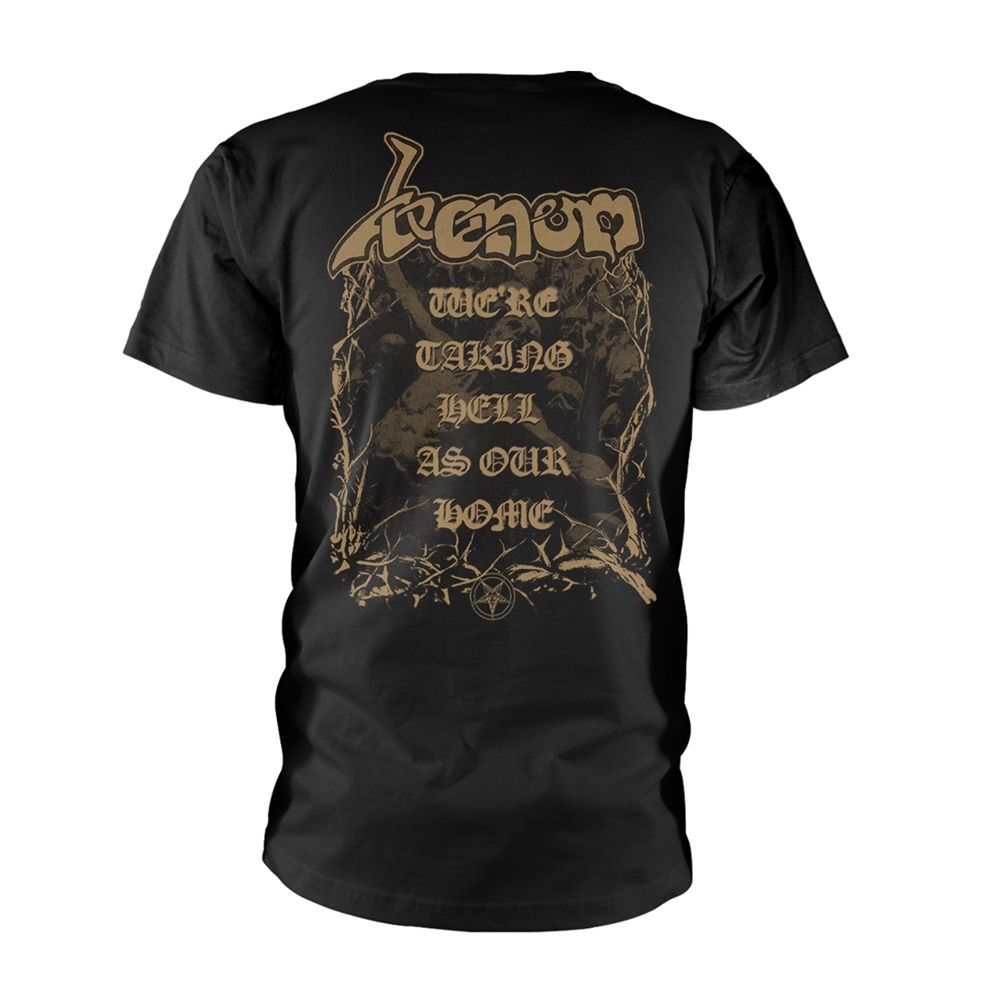 Venom – Welcome To Hell (gold) Front / Back Print T-Shirt
