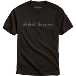 Violent Femmes Green Vintage Logo Black T-Shirt