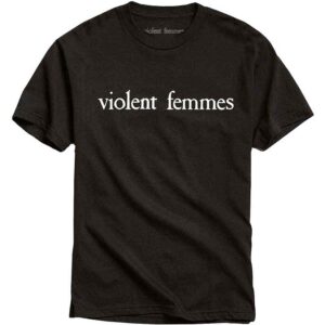 Violent Femmes White Vintage Logo Black T-Shirt