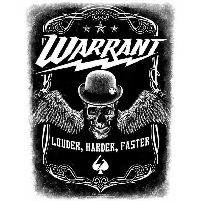 Warrant Louder Harder Faster Back Patch
