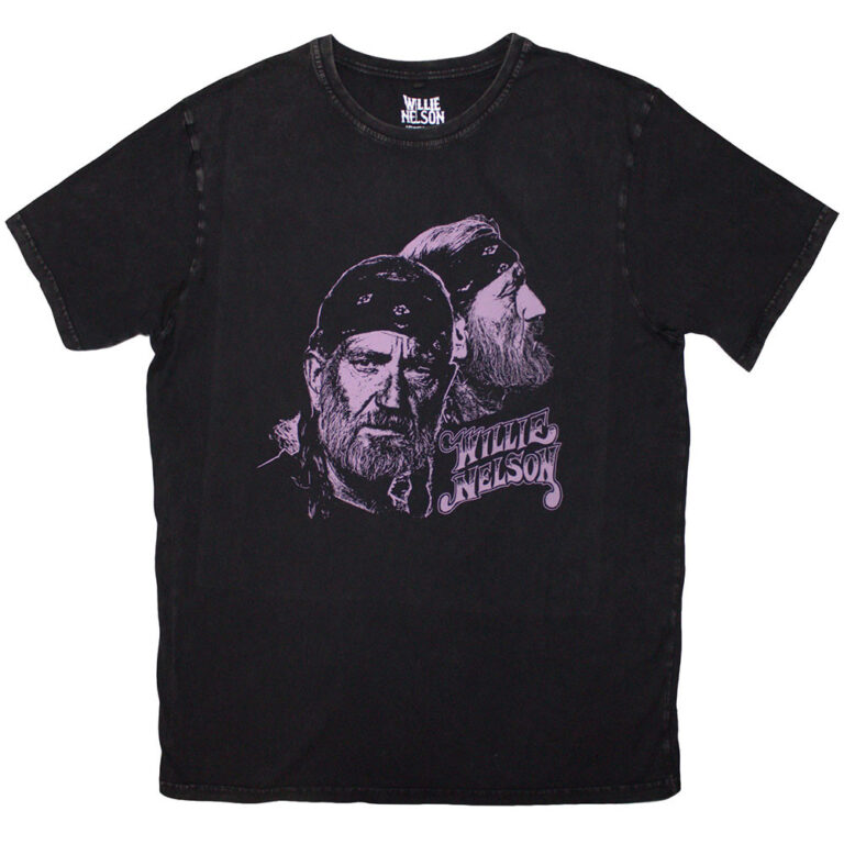 Willie Nelson Purple Graphic T-Shirt