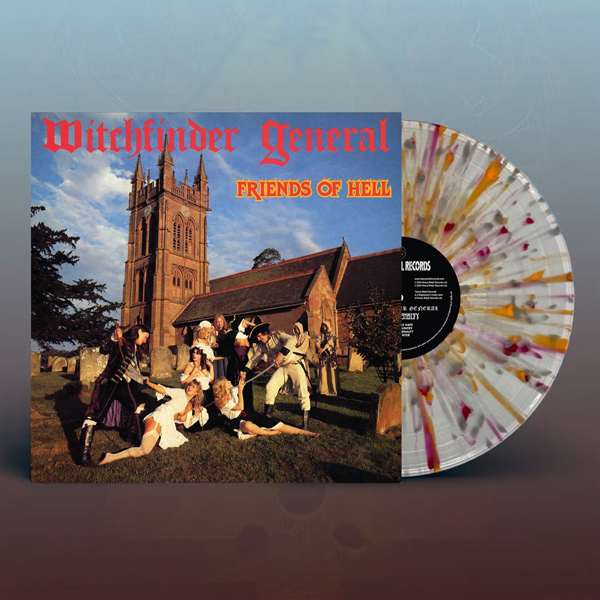Witchfinder General – FRIENDS OF HELL  (CLEAR W/ RED, ORANGE & WHITE SPLATTER VINYL) Vinyl LP