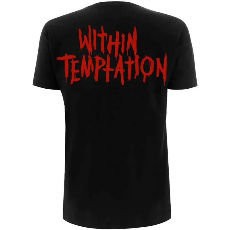 Within Temptation Purge Outline (Red Face) Ladies T-Shirt