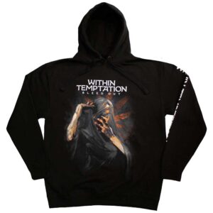 Within Temptation Bleed Out Black Back & Sleeve Print Pullover Hoodie