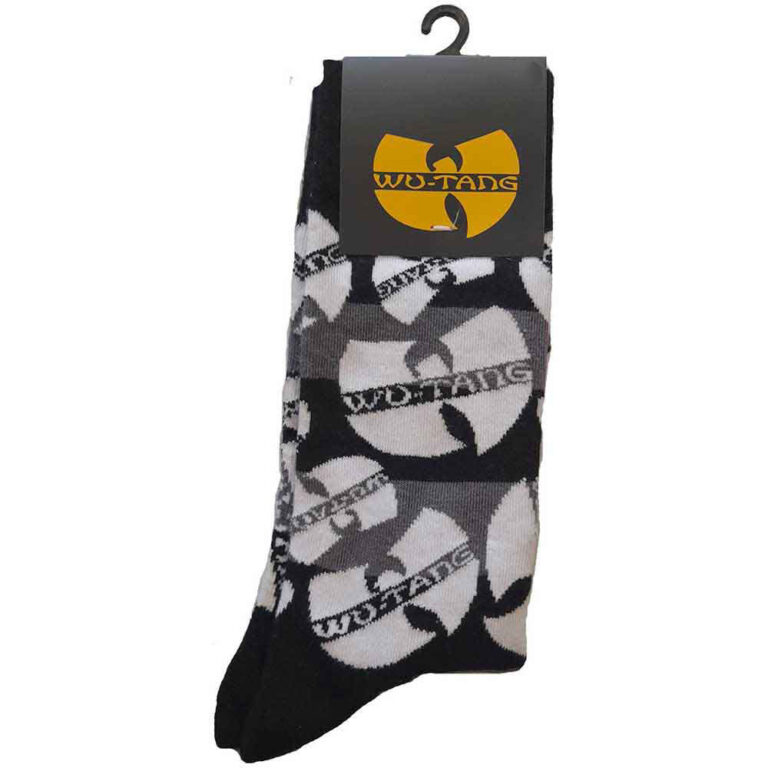Wu-Tang Clan Logos Monochrome (Black) (UK Size 4 – 7) Socks