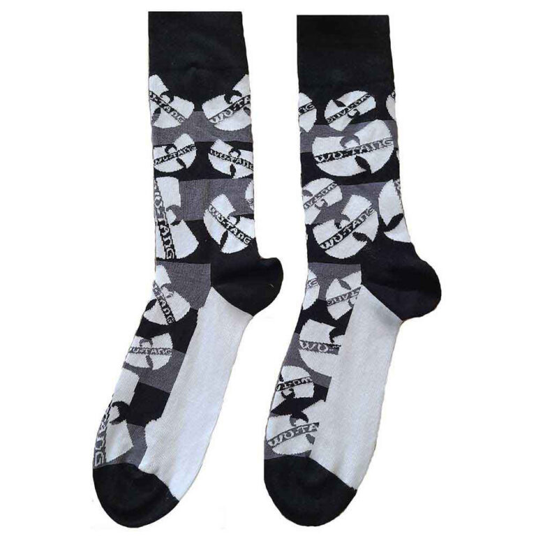 Wu-Tang Clan Logos Monochrome (Black) (UK Size 4 – 7) Socks