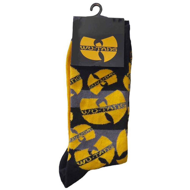 Wu-Tang Clan Logos Yellow (Black) (UK Size 4 – 7) Socks
