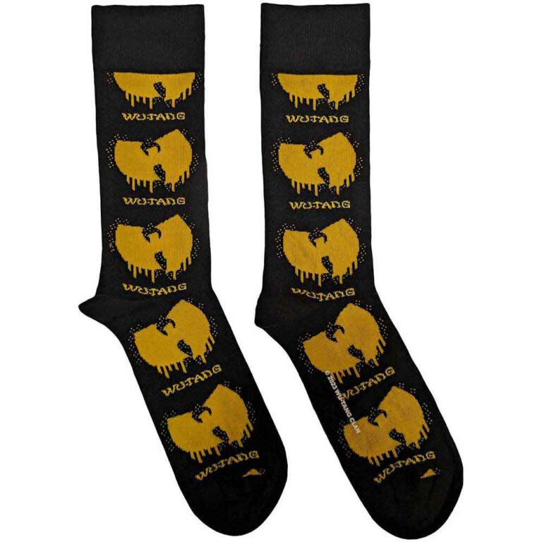 Wu-Tang Clan Dripping Logo (Black) (UK Size 4 – 7) Socks