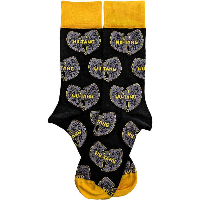 Wu-Tang Clan Grey Logos (Black) (UK Size 7 – 11) Socks