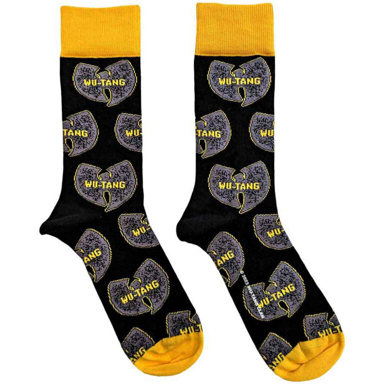 Wu-Tang Clan Grey Logos (Black) (UK Size 7 – 11) Socks
