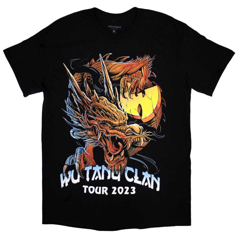 Wu-Tang Clan Tour ’23 Dragon Back Print T-Shirt
