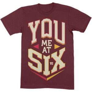 You Me At Six Cube Maroon Red T-Shirt