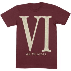 You Me At Six Roman VI Maroon Red T-Shirt