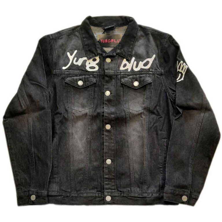Yungblud Be Fooking Happy (Black Denim) (Back & Sleeve Print) Denim Jacket