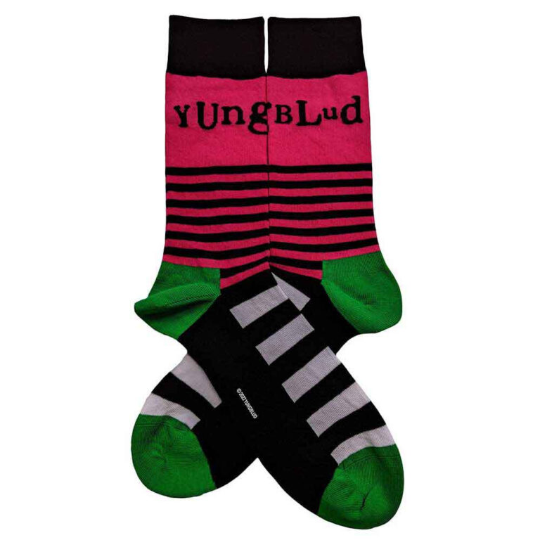 Yungblud Logo & Stripes (Black) (UK Size 7 – 11) Socks
