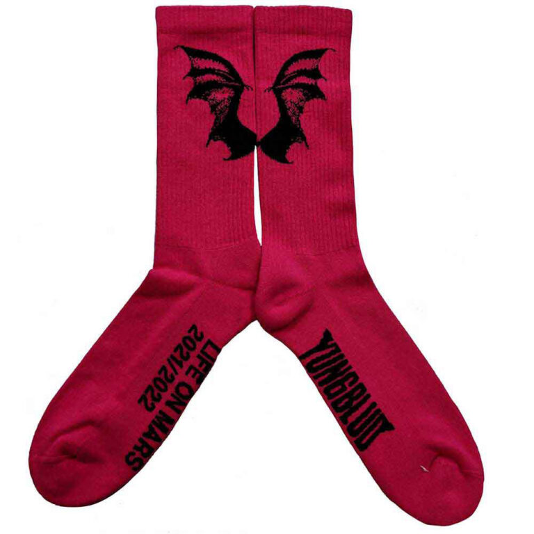 Yungblud Life On Mars Tour (Pink) (UK Size 4 – 7) Terry Socks