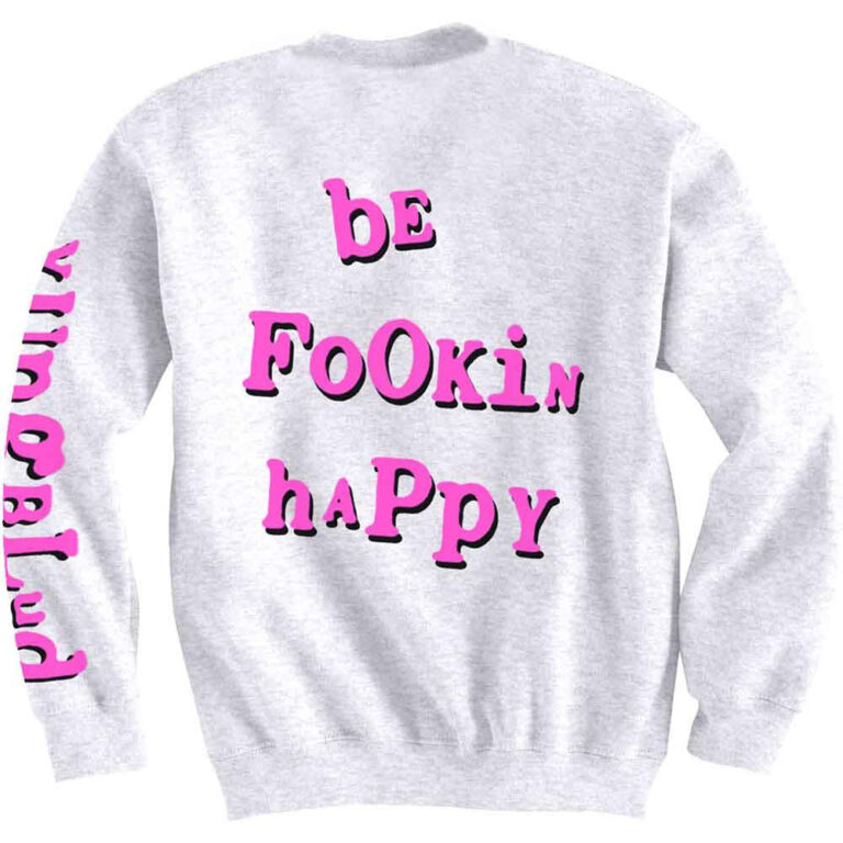 Yungblud Raver Smile (White) (Back & Sleeve Print) Sweatshirt