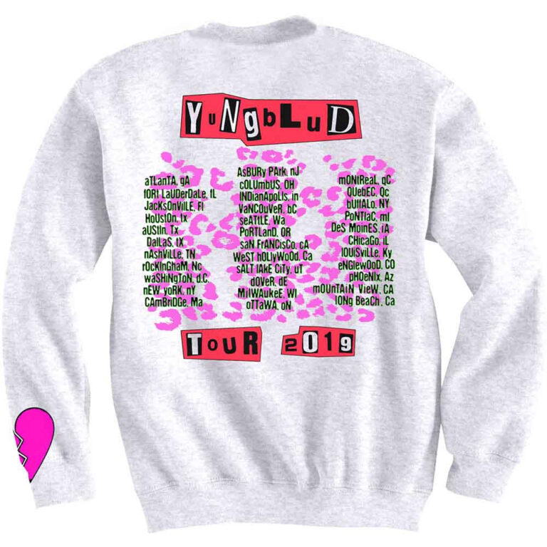 Yungblud Tour (White) (Back & Sleeve Print) Sweatshirt