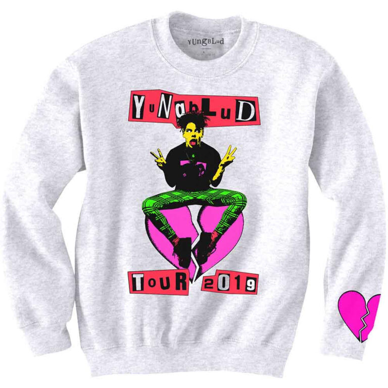 Yungblud Tour (White) (Back & Sleeve Print) Sweatshirt