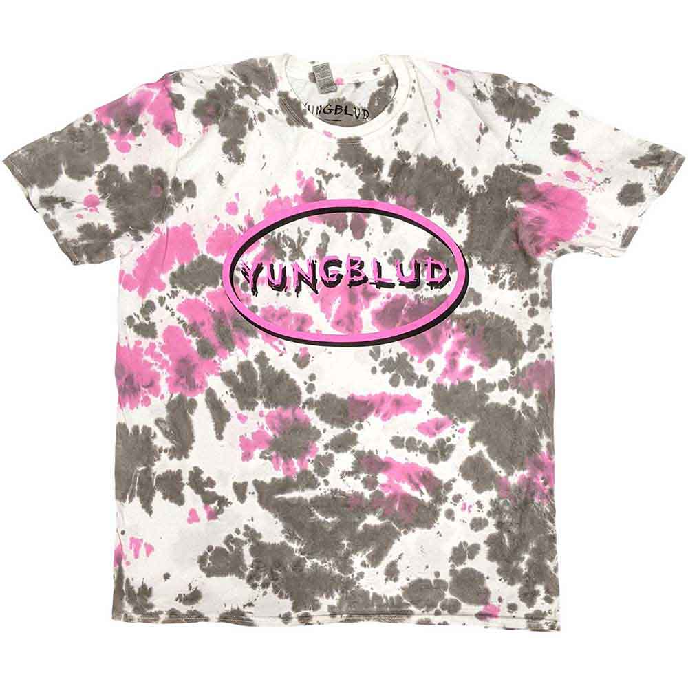 Yungblud Scratch Logo Oval Grey Wash Collection T-Shirt