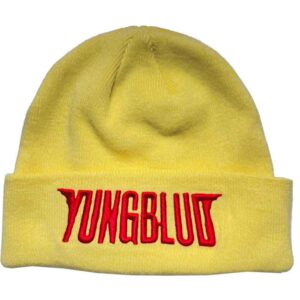 Yungblud Unisex Red Logo Yellow Beanie Hat