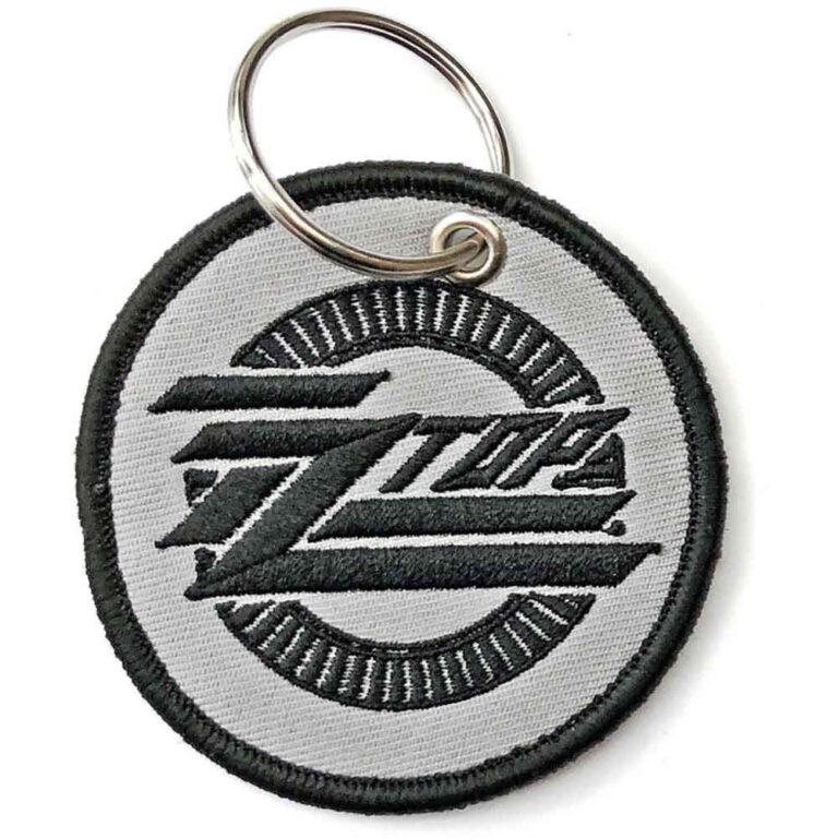 ZZ Top Patch Circle Logo Double Sided Keychain