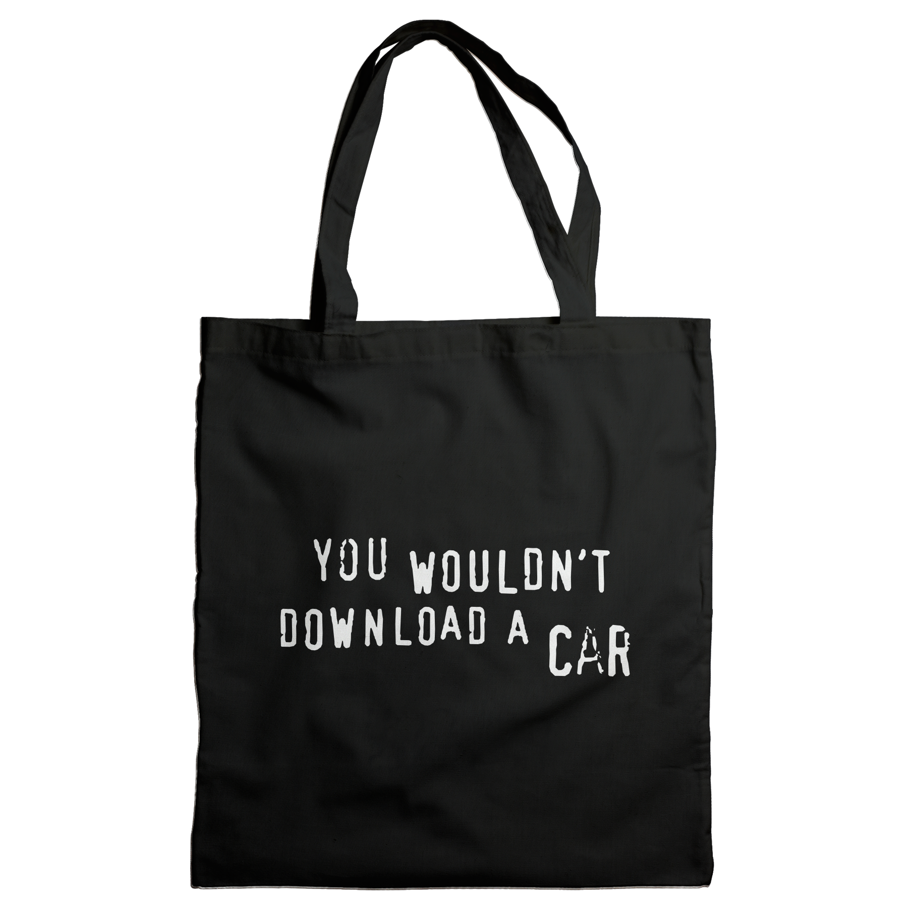 Piracy Its a Crime – Download a Car Tote Bag