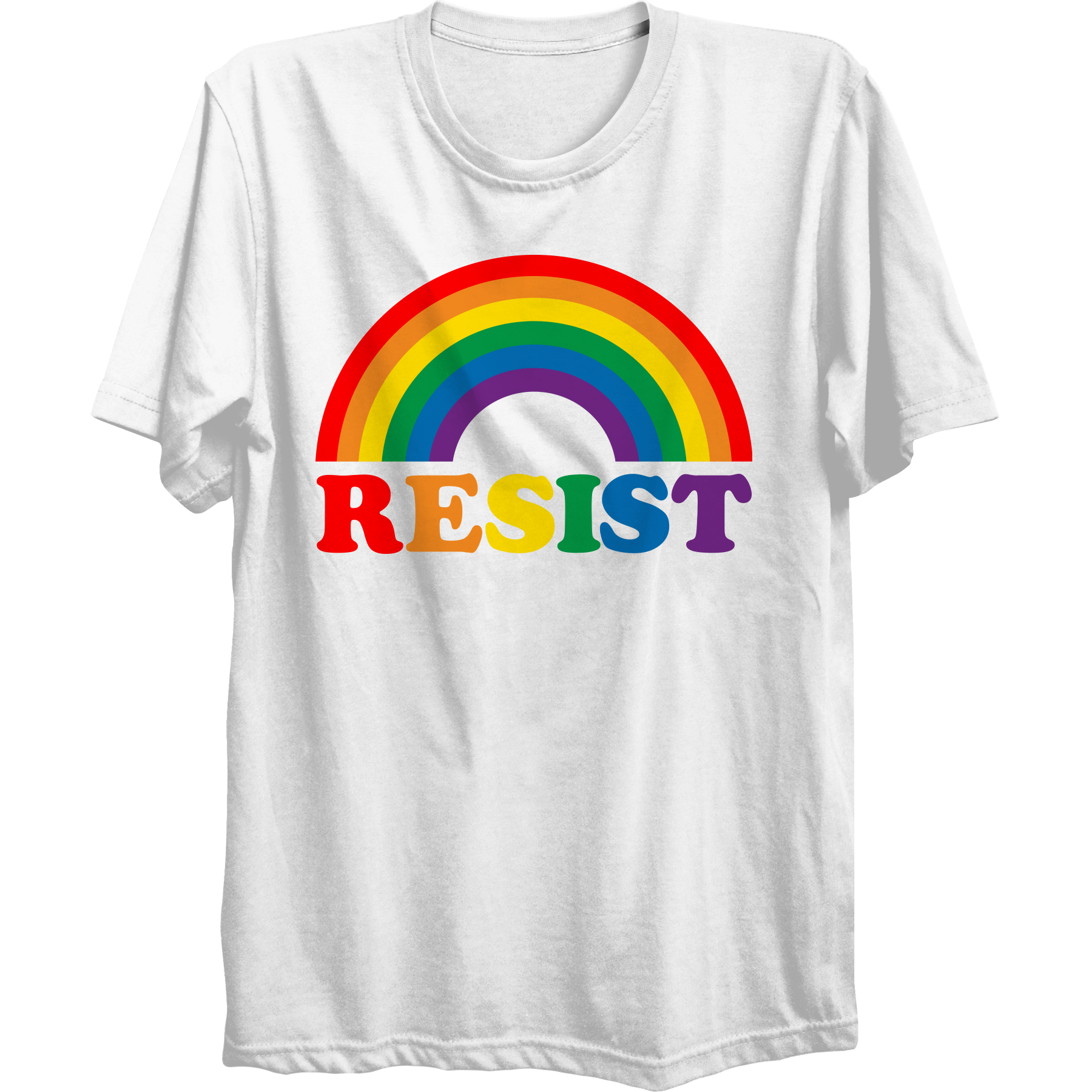 Resist Rainbow White T-Shirt