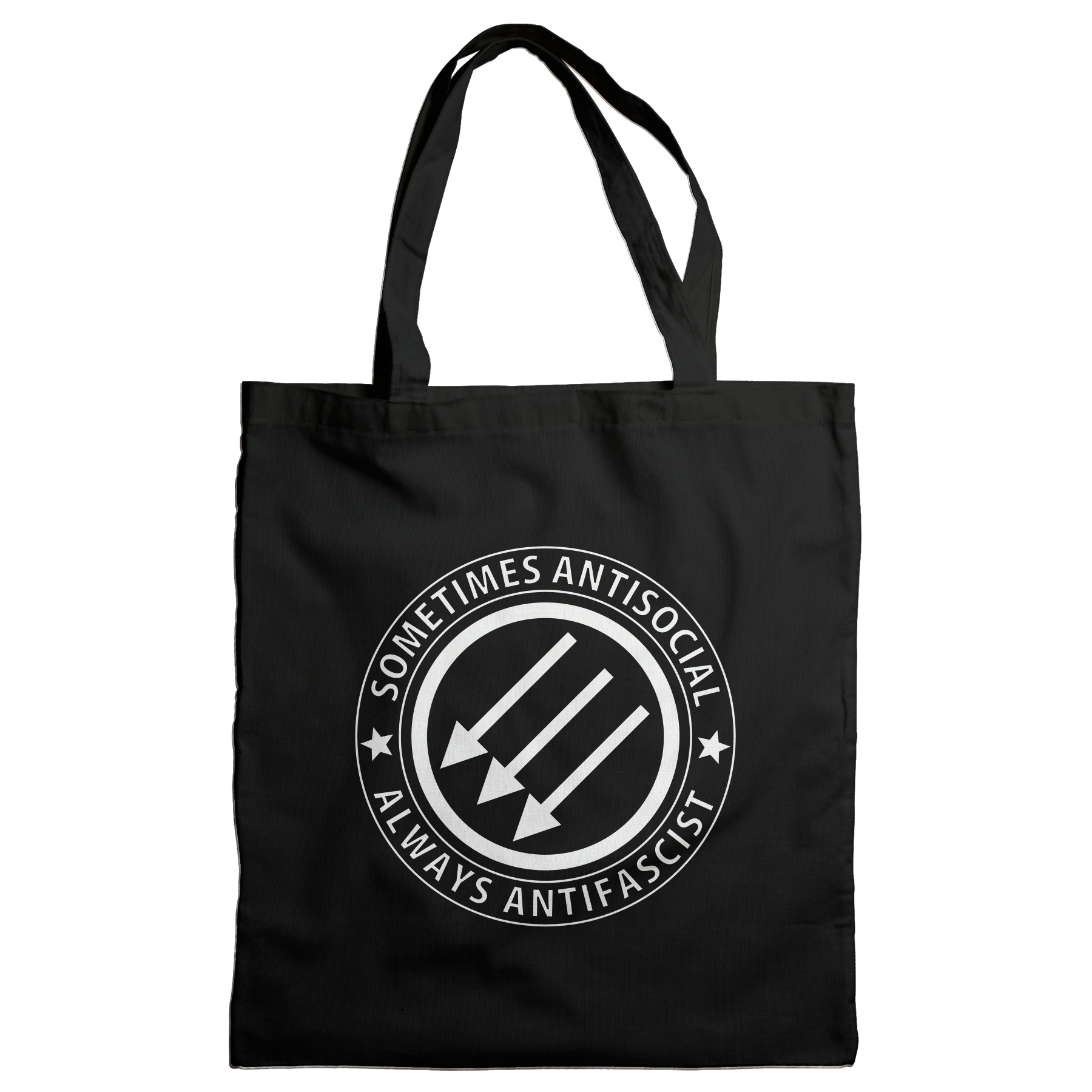 Sometimes Anti-Social, Always Anti-Fascist Tote Bag