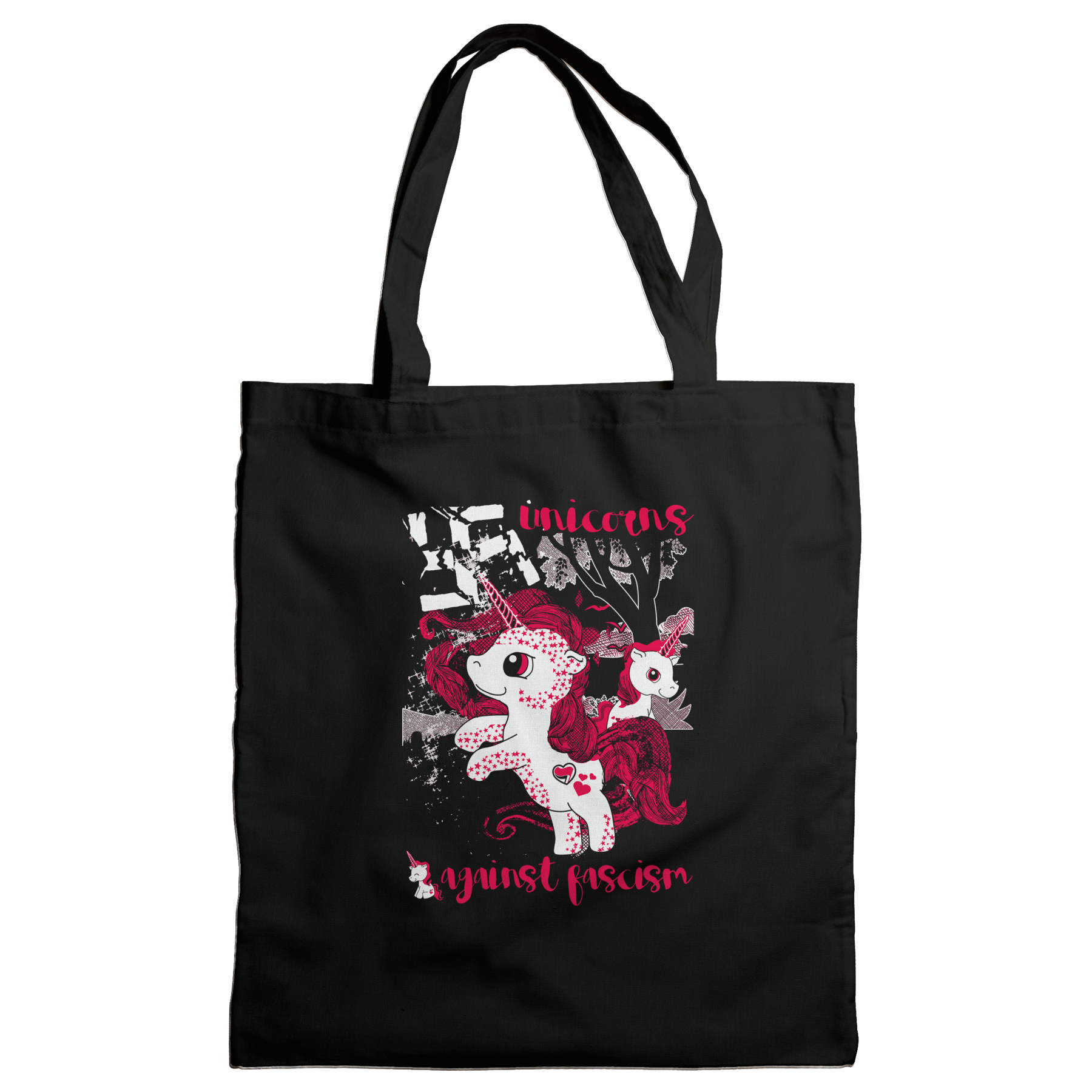 Unicorns Against Fascism Tote Bag